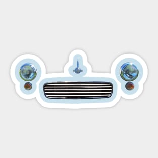 Morris Minor classic car minimalist grille photo Sticker